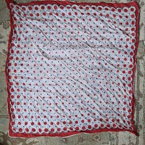 Vintage silk polka dots scarf